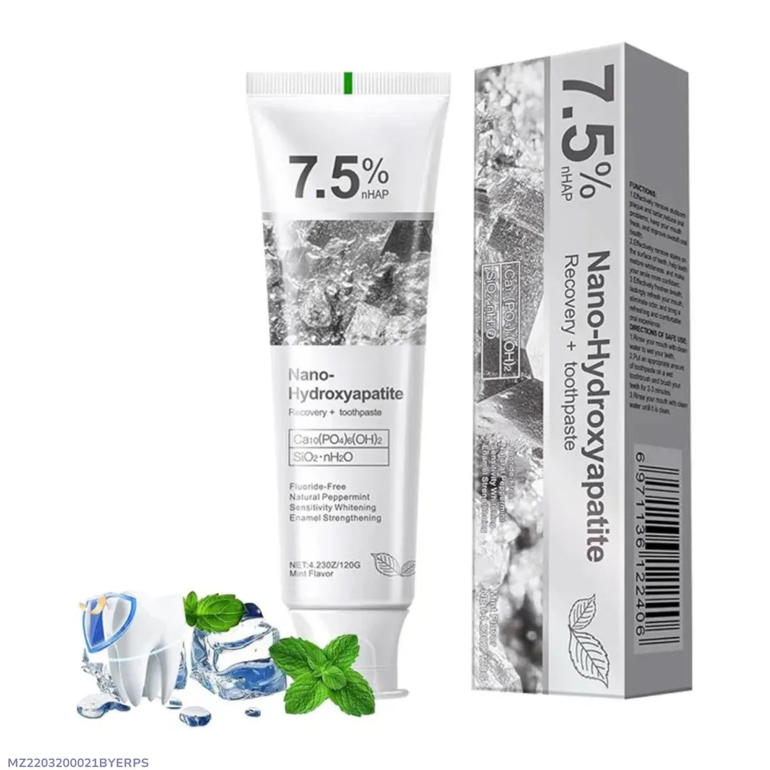 | 7.5% Nano-Hydroxyapatite For Enamel Repair & Whitening اگر 7 دن میں نتائج نہ ملیں تو مکمل رقم واپس